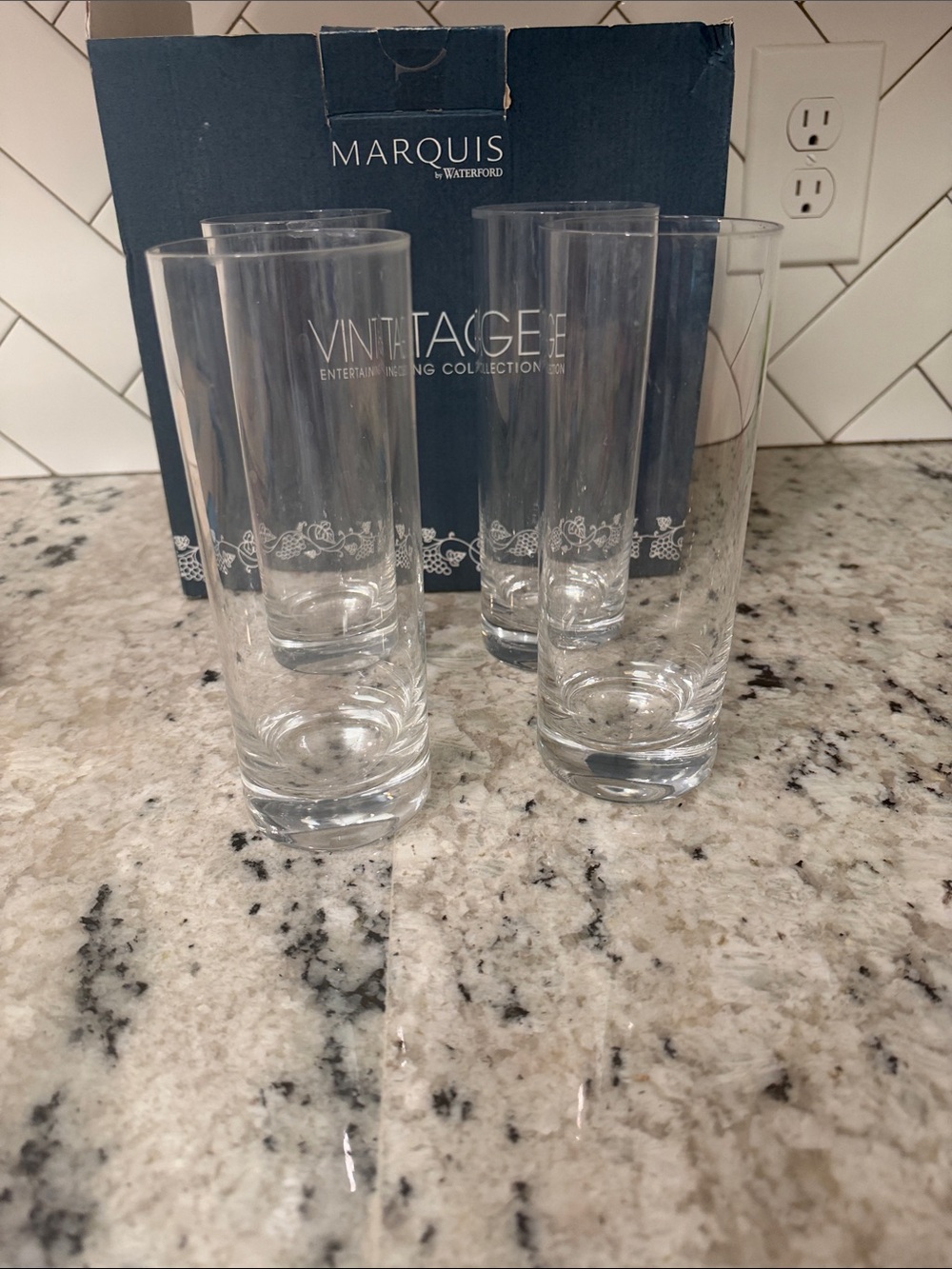 Waterford Marquis Vintage Entertaining Clear Highball Glasses